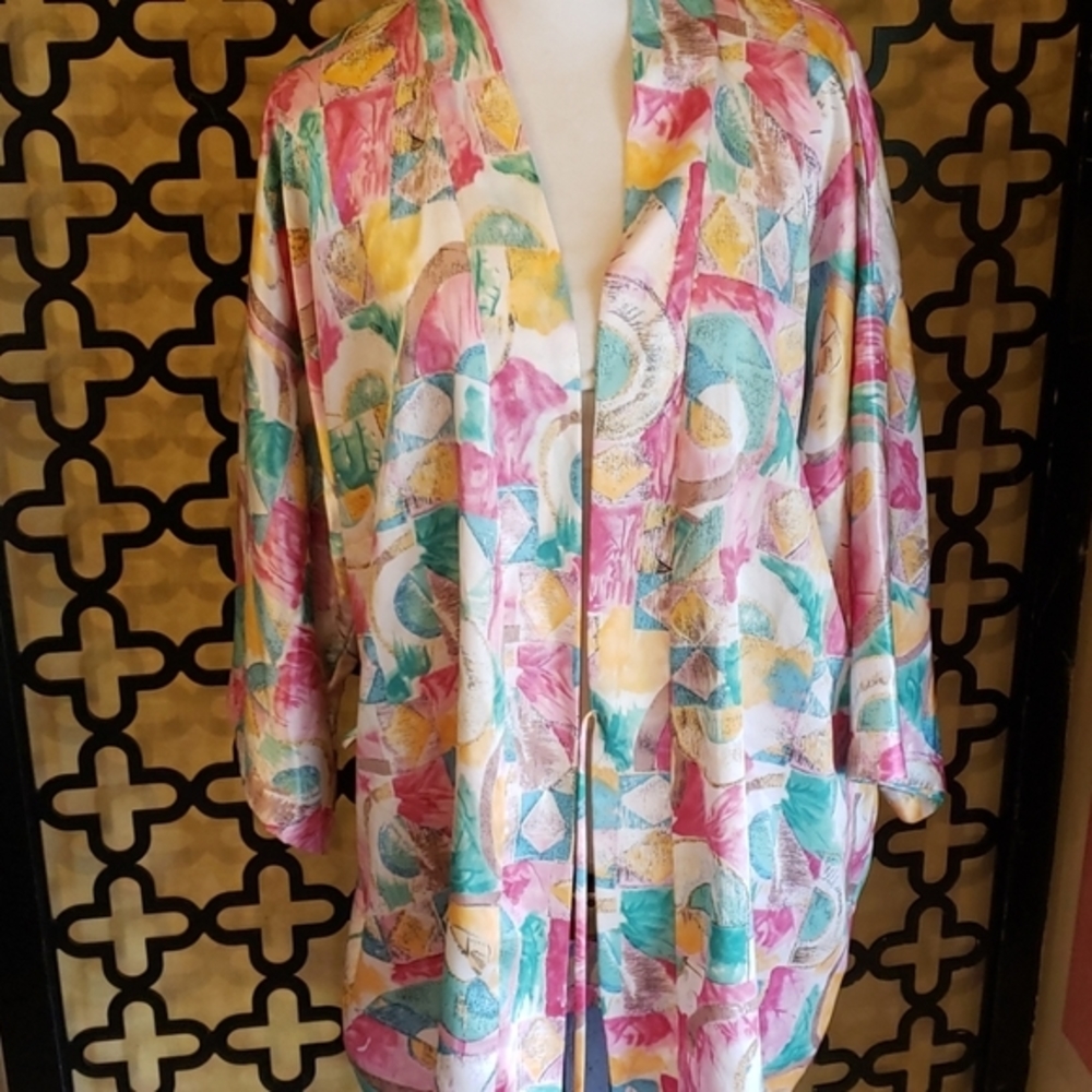 Vintage Pastels California Dynasty Robe Size Large
